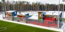 Построенные объекты Спортивный комплекс из клееного бруса в парке Малевича Барвиха Holz House 7